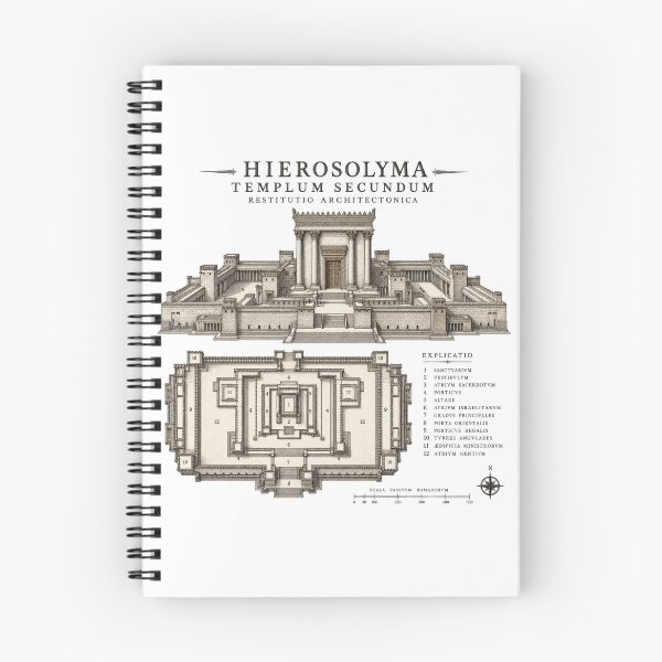 Item preview, Second Temple of Jerusalem — Antiquarian Architectural Plate designed and sold by Past in Threads.