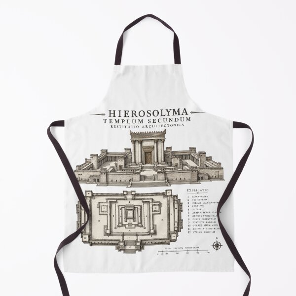 Item preview, Second Temple of Jerusalem — Antiquarian Architectural Plate designed and sold by Past in Threads.