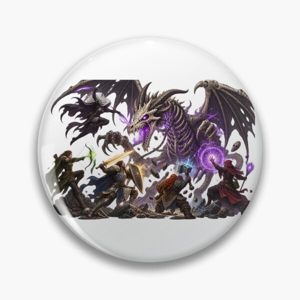 Item preview, This is a design of a group of adventurers fighting an undead dragon. designed and sold by RBBeachDesigns.
