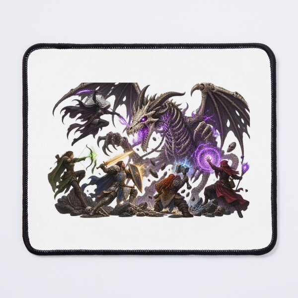 Item preview, This is a design of a group of adventurers fighting an undead dragon. designed and sold by RBBeachDesigns.