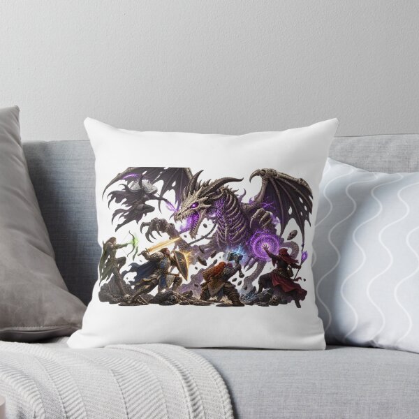 Item preview, This is a design of a group of adventurers fighting an undead dragon. designed and sold by RBBeachDesigns.