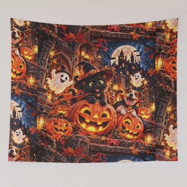 Item preview, Halloweenowa Przygoda – Kot Czarodziej i Dynie designed and sold by Visual Arts Sławomir Grzanek.