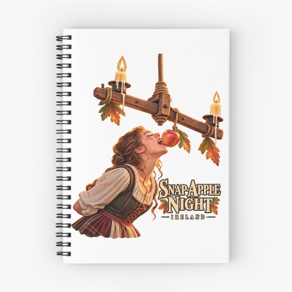 Item preview, Irish Snap-Apple Night — Traditional Halloween Folk Game Heritage Art designed and sold by Larkfound Studio.