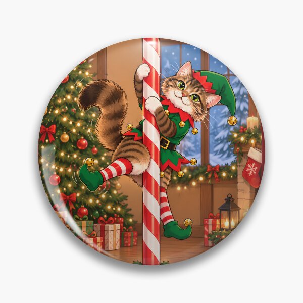 Item preview, Santa’s Purr-fect Pole Dancer designed and sold by Stubblejumper Artworks.