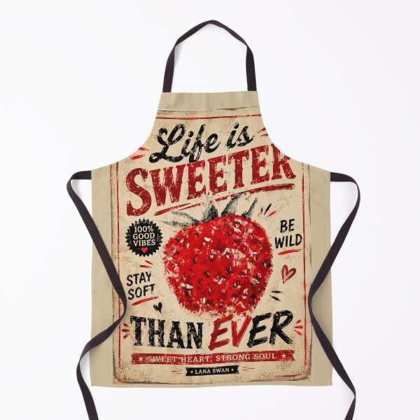 Item preview, LIFE IS SWEETER THAN EVER | Retro Strawberry Poster | Vintage Summer Aesthetic designed and sold by Baroness Swan.