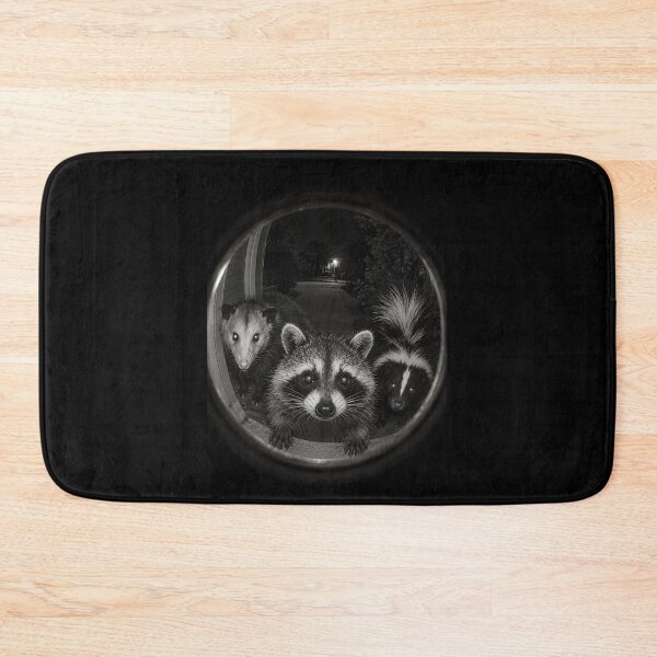 Item preview, Night Trash Panda Crew Raccoon Opossum Skunk designed and sold by Lina Caro.