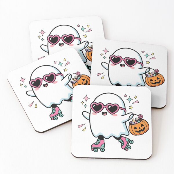 Item preview, Kawaii Skater Ghost - Retro 90s Heart Glasses designed and sold by conamor-bymel.