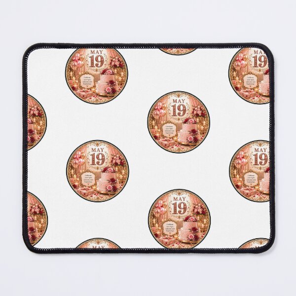 Item preview, May 19 Birthday Rose Cake Design | Elegant Floral Celebration Gift designed and sold by LunaMoments.