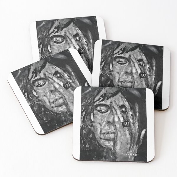 Item preview, The Rolling Stones, Mick Jagger, ink portrait, black and white  designed and sold by Art by Fruitcake.