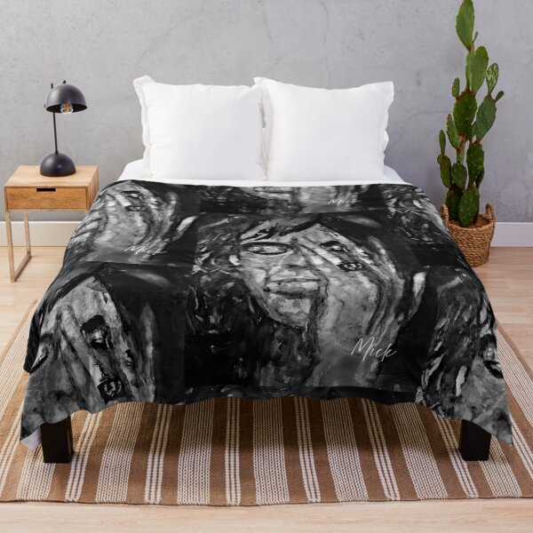 Item preview, The Rolling Stones, Mick Jagger, ink portrait, black and white designed and sold by Art by Fruitcake.