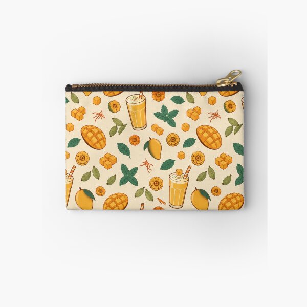 Item preview, Mango Lassi Food Pattern | Retro Mango Drinks with Cardamom, Saffron, Mint and Marigold Flowers designed and sold by StickyGuys.