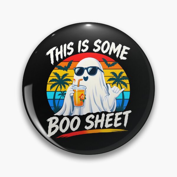 Item preview, Funny Ghost Halloween Shirt, Spooky Retro Sunset Design designed and sold by Teevix 1.