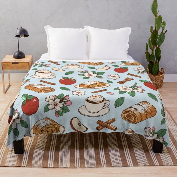 Item preview, Apple Strudel Viennese Cafe Pattern | Strudel Slices, Red Apples, Cinnamon and Coffee with Cream designed and sold by StickyGuys.
