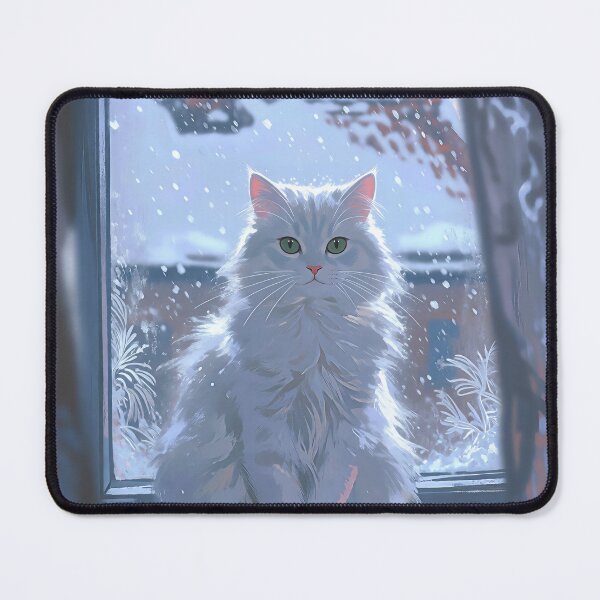 Item preview, Cat Watching Snowfall designed and sold by The Deep Studio.
