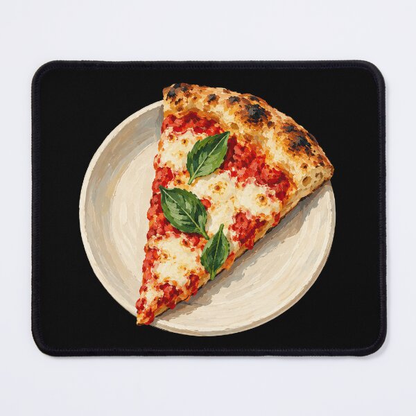 Item preview, Tomato Basil Pizza Slice Gouache Art designed and sold by Katalice Design.