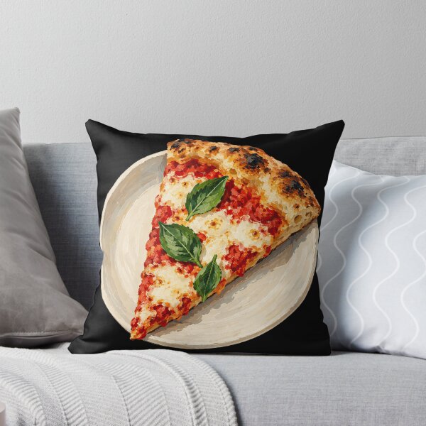 Item preview, Tomato Basil Pizza Slice Gouache Art designed and sold by Katalice Design.