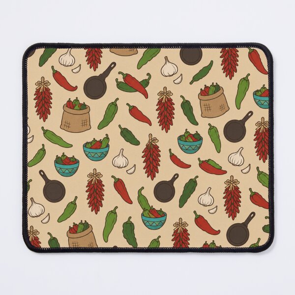 Item preview, Hatch Chile New Mexico Pattern | Green and Red Chiles, Ristras, Burlap Sacks and Cast Iron Pans designed and sold by StickyGuys.