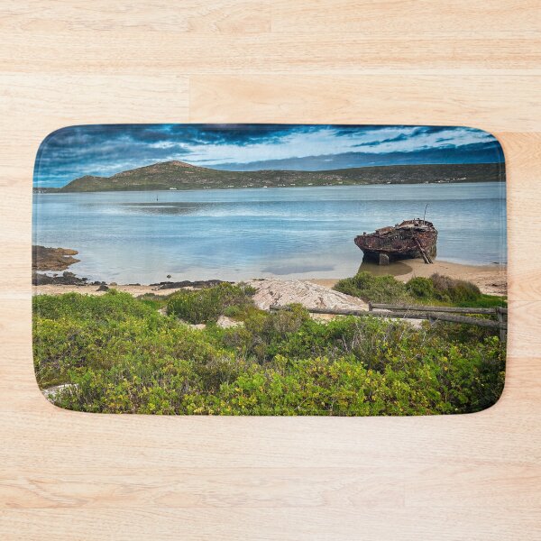Item preview, Turquoise waters and wild green hills under blue sky designed and sold by Coastal Wearable Art & Home Decor.