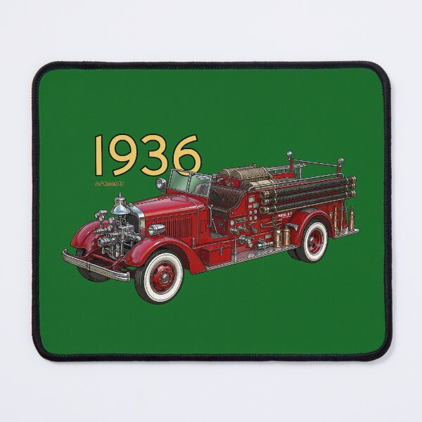 Item preview, VINTAGE 1936 FIRE TRUCK, FIREFIGHTERS, AMERICAN FIRE ENGINES, FIREMEN designed and sold by classic car craze.