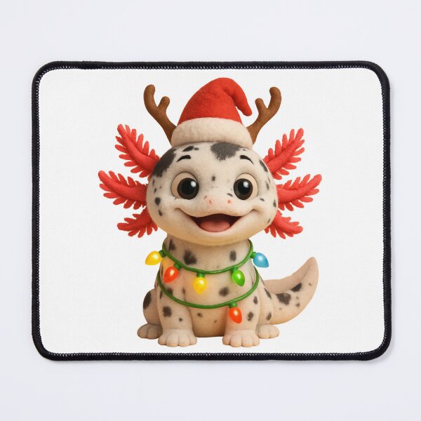 Item preview, Merry Piebald Axolotl Christmas designed and sold by Sillytoe.