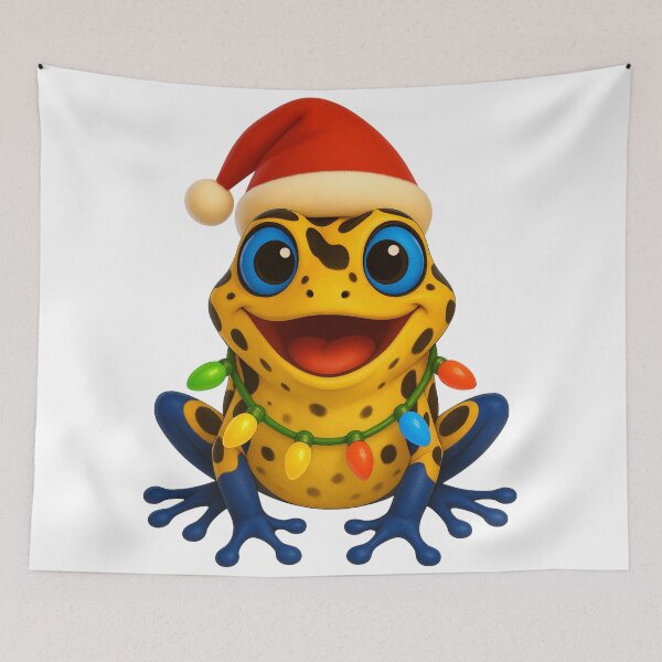 Item preview, Cheerful Poison Dart Frog Christmas designed and sold by Sillytoe.