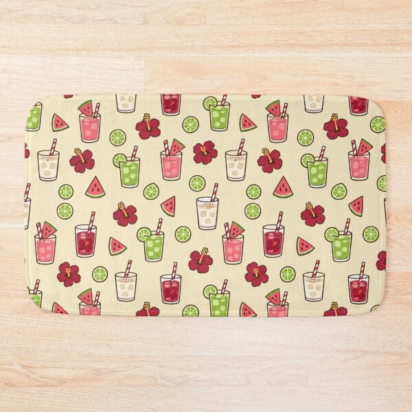 Item preview, Agua Fresca Mexican Drinks Pattern | Horchata, Jamaica, Watermelon and Lime Drinks with Hibiscus designed and sold by StickyGuys.
