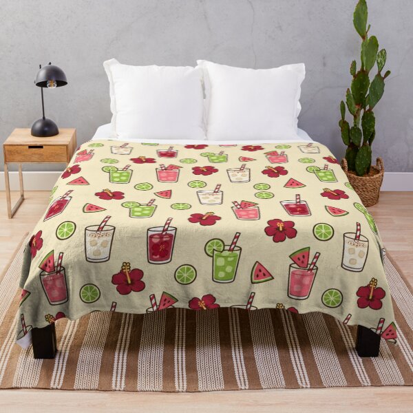 Item preview, Agua Fresca Mexican Drinks Pattern | Horchata, Jamaica, Watermelon and Lime Drinks with Hibiscus designed and sold by StickyGuys.