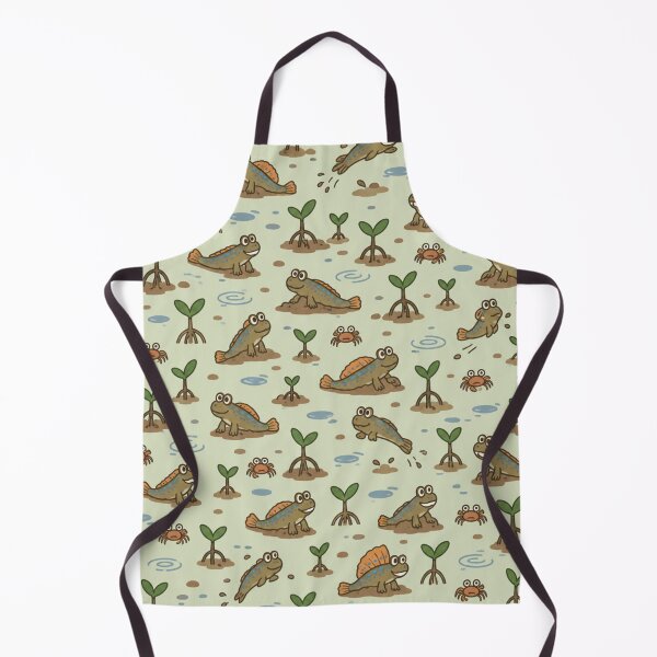 Item preview, Mudskipper Funny Fish Pattern | Goofy Mudskippers on Mud Mounds with Mangroves and Tiny Crabs designed and sold by StickyGuys.
