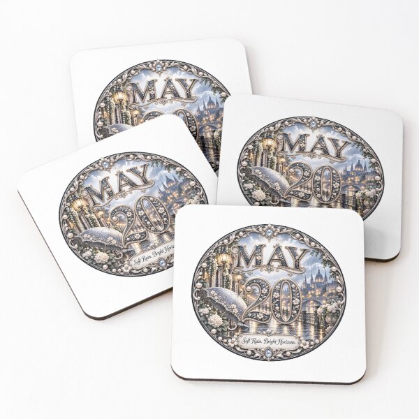 Item preview, May 20 Birthday Rainy City Design | Elegant Floral Umbrella Gift designed and sold by LunaMoments.