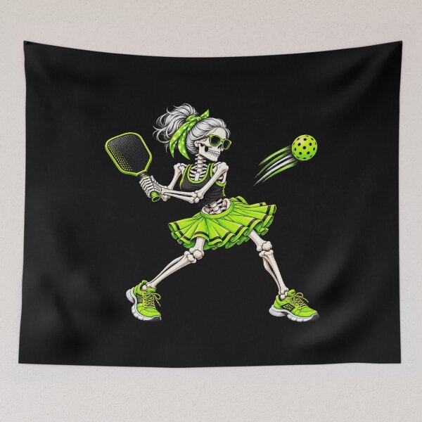 Item preview, Funny Pickleball Skeleton Halloween Sport Spooky Women Girls designed and sold by 76Valeria.
