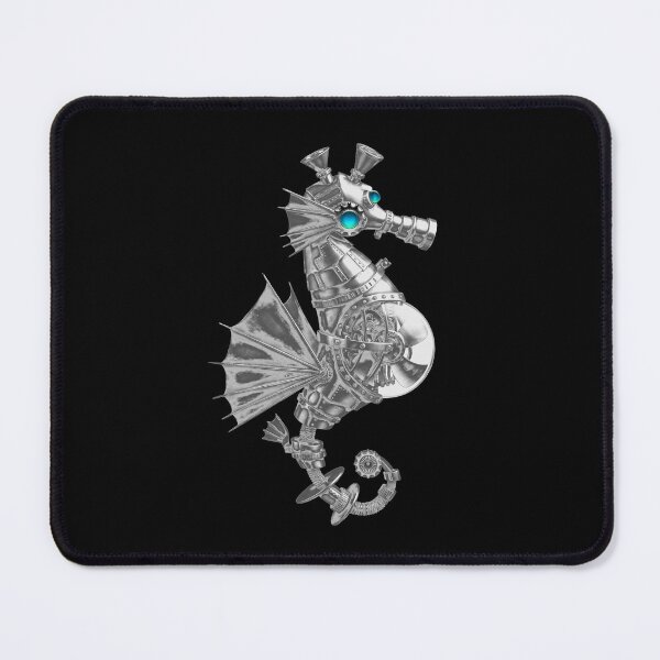 Item preview, Chrome Mechanical Steampunk Seahorse designed and sold by Retro Art Factory.