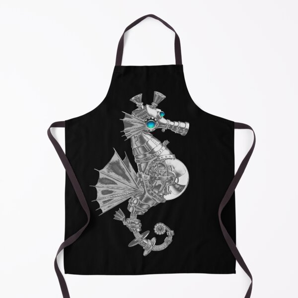 Item preview, Chrome Mechanical Steampunk Seahorse designed and sold by Retro Art Factory.