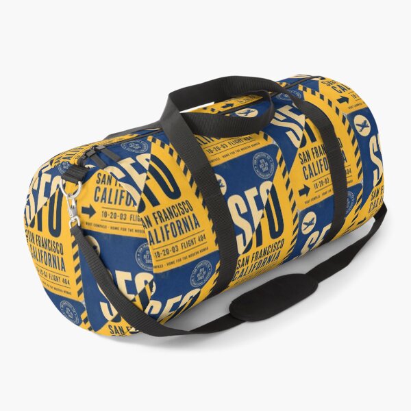 Item preview, SFO Airport Code Luggage Tag – Royal Blue & Gold Retro Airline Design designed and sold by rootcompass.