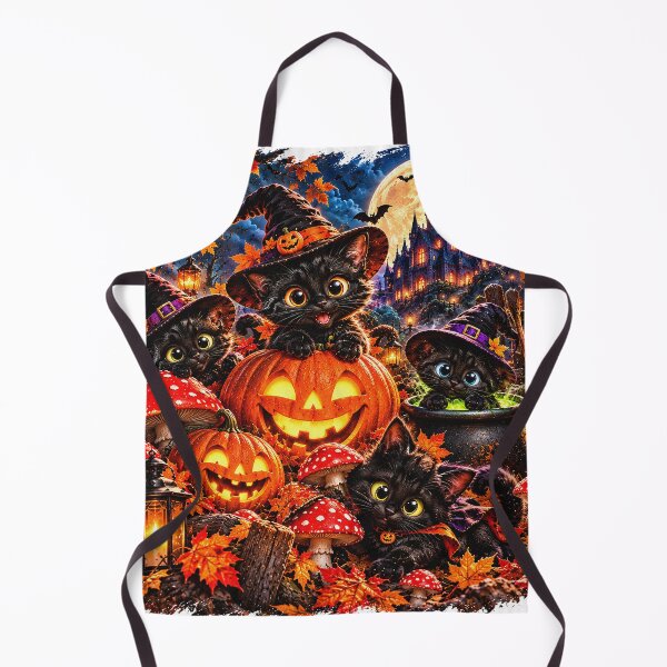 Item preview, Czarne Kotki i Muchomory w Halloweenowym Lesie designed and sold by Visual Arts Sławomir Grzanek.