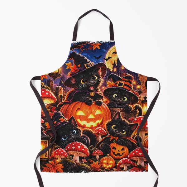 Item preview, Czarne Kotki i Muchomory w Halloweenowym Lesie II designed and sold by Visual Arts Sławomir Grzanek.