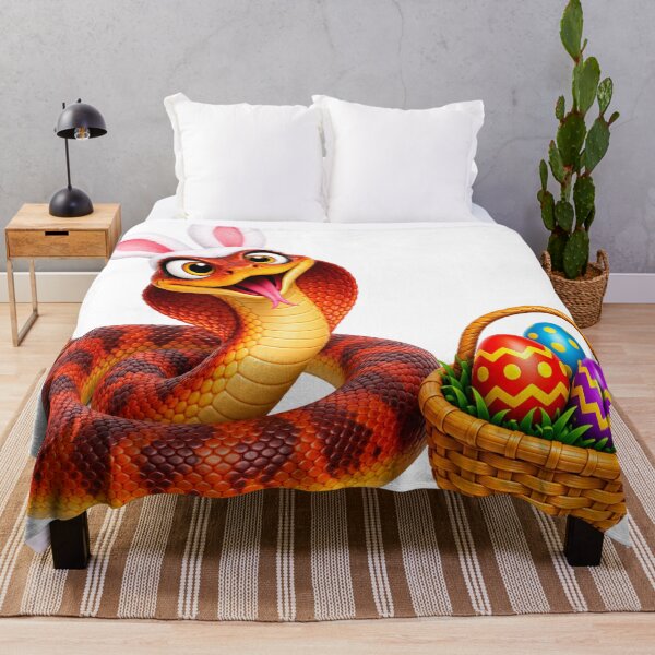 Item preview, Playful Red Spitting Cobra Easter designed and sold by Sillytoe.