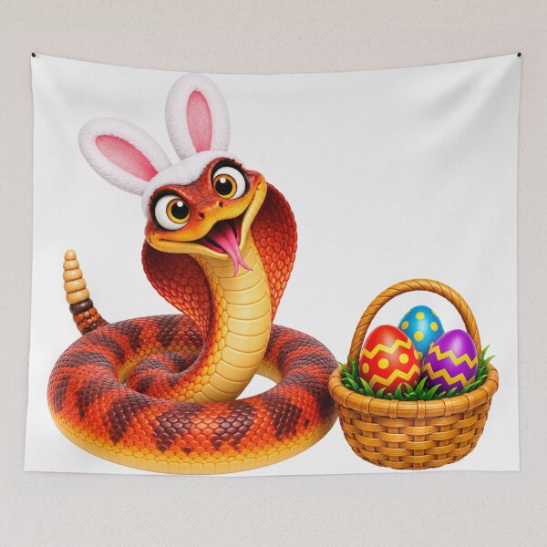 Item preview, Playful Red Spitting Cobra Easter designed and sold by Sillytoe.