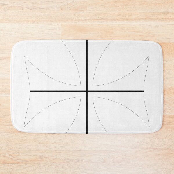 Item preview, White Flared Cross with Black Center Lines designed and sold by symbolic Tees.