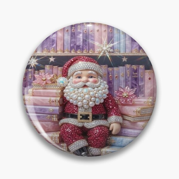Item preview, Christmas Jewel Bookstore with Pearl Santa designed and sold by BriSher.