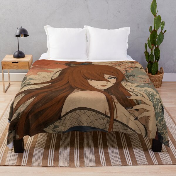 Item preview, Elegant Red Haired Kunoichi – Japanese Kimono Cherry Blossom Anime Art designed and sold by Dyan4.