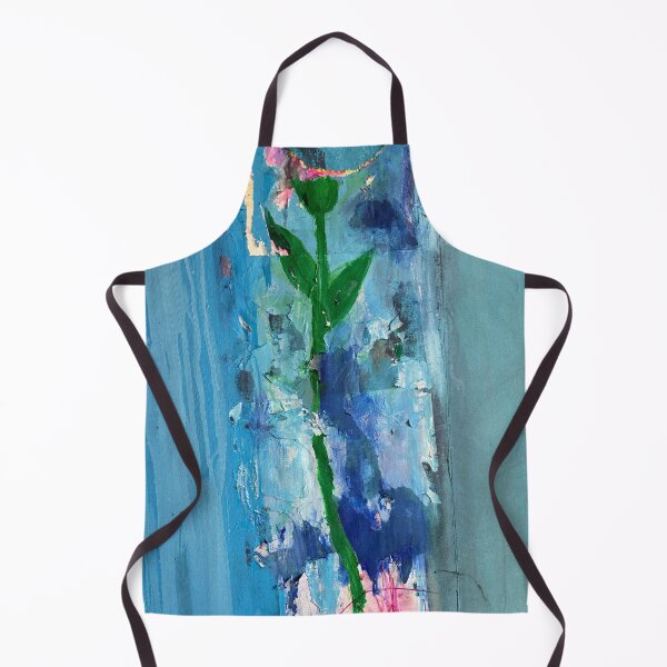 Item preview, Green Stem and Leaves in Blue Floral Collage designed and sold by Gela Mikava.
