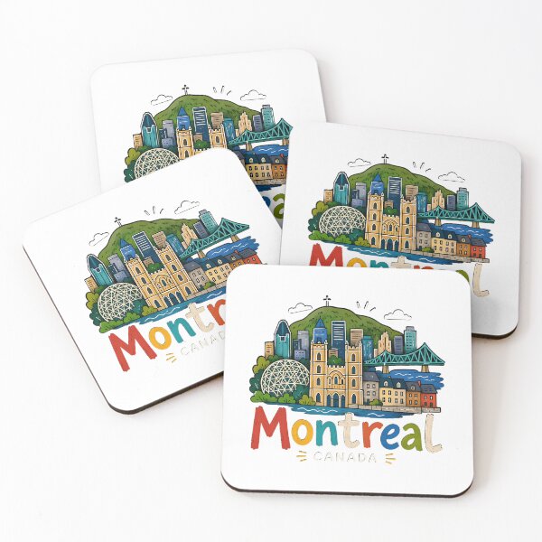 Item preview, Hand Drawn Montreal Canada Travel Souvenir Landmark Gift designed and sold by banisters.