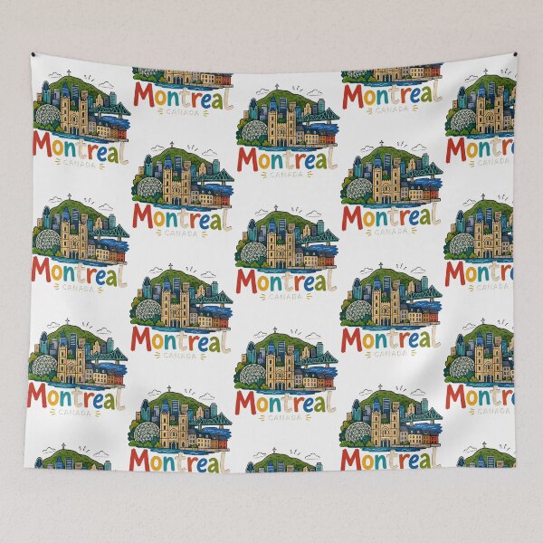 Item preview, Hand Drawn Montreal Canada Travel Souvenir Landmark Gift designed and sold by banisters.