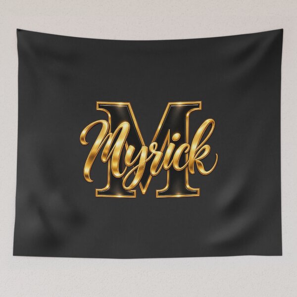 Item preview, Myrick Black and Gold Monogram designed and sold by Grandman Goods.