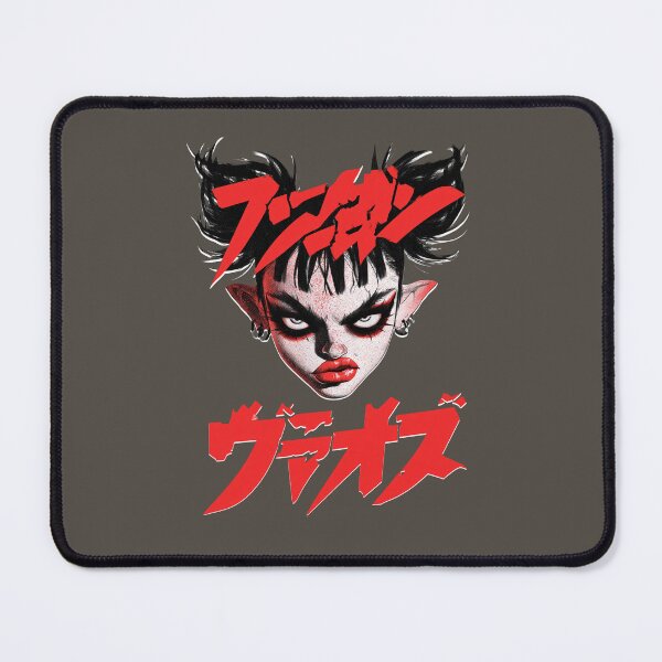 Item preview, Gothic Manga Girl Face Japanese Katakana Horror Art designed and sold by peterdesigns.