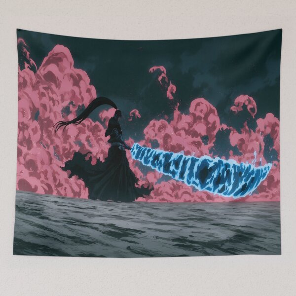 Item preview, Samurai Warrior Glowing Blue Fire Blade Art designed and sold by Lunat1kk.