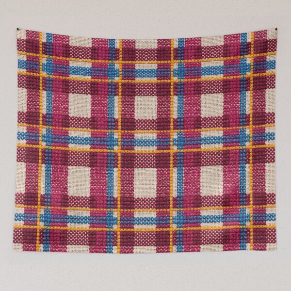 Item preview, Vibrant Cross Stitch Plaid Tartan Pattern designed and sold by GangisHouse.