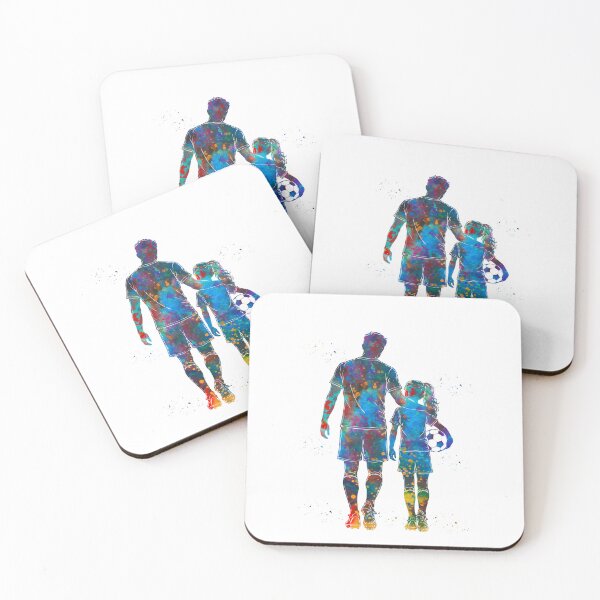 Item preview, Soccer Dad and Daughter Watercolor Art designed and sold by Liededrom..