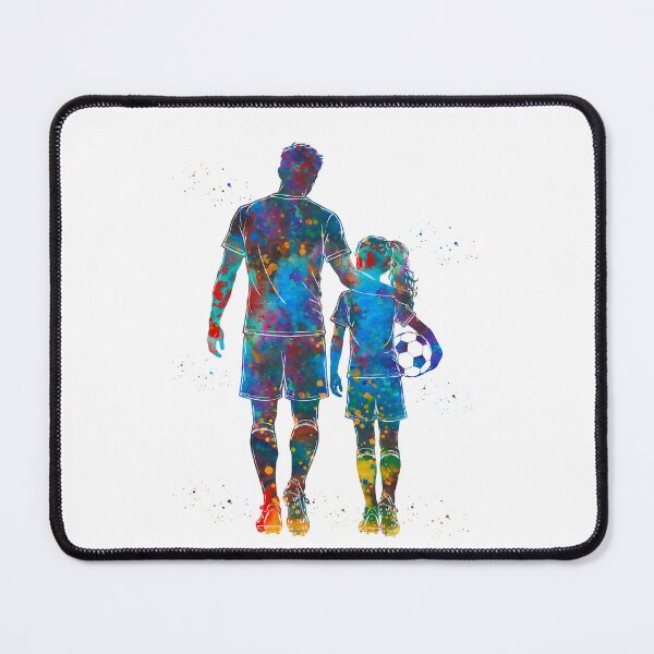 Item preview, Soccer Dad and Daughter Watercolor Art designed and sold by Liededrom..