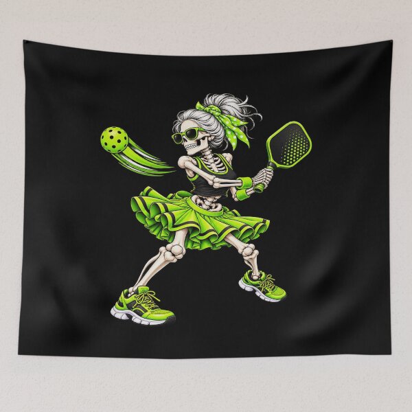 Item preview, Funny Pickleball Skeleton Halloween Sport Spooky Women Girls designed and sold by 76Valeria.